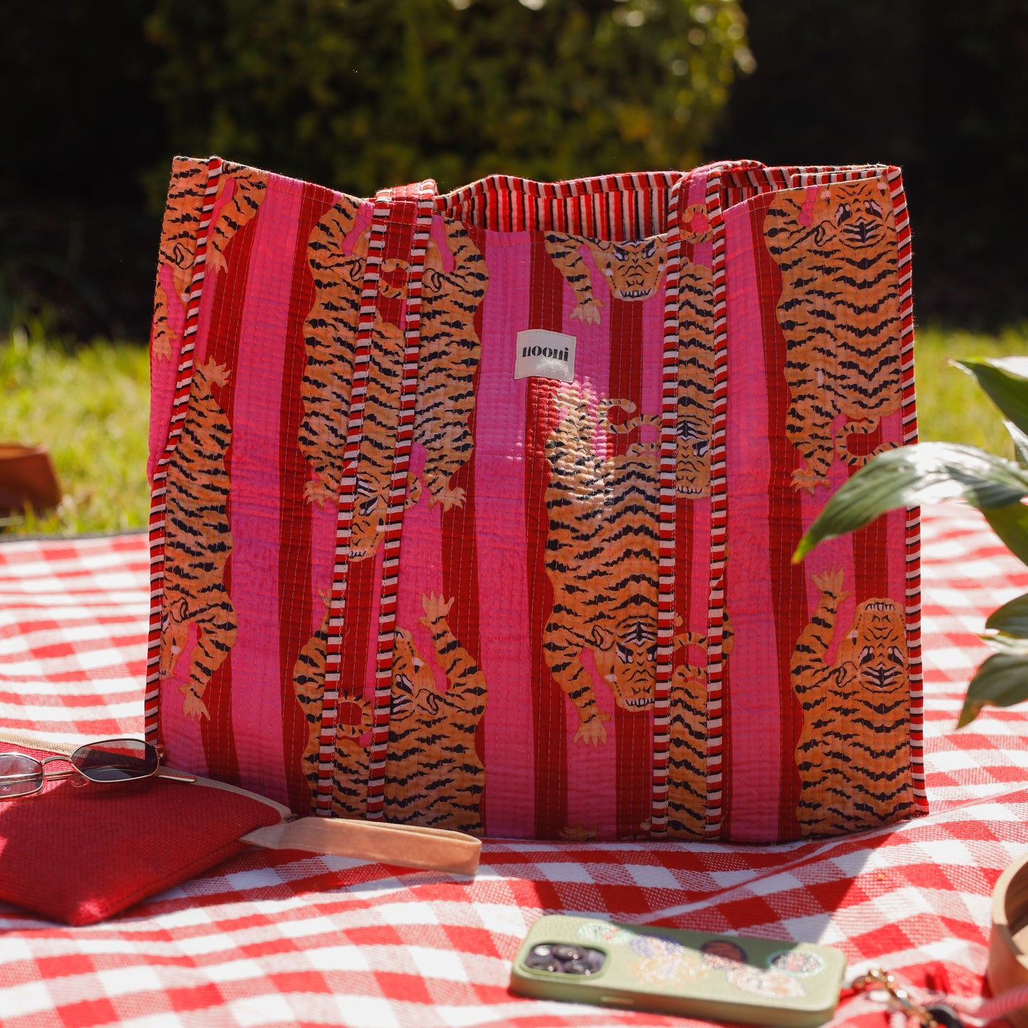 Neon Leopard Tote Bag