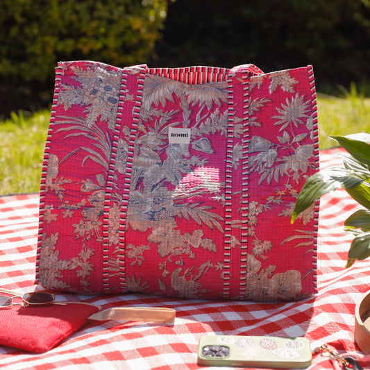Fuchsia Flora Tote Bag