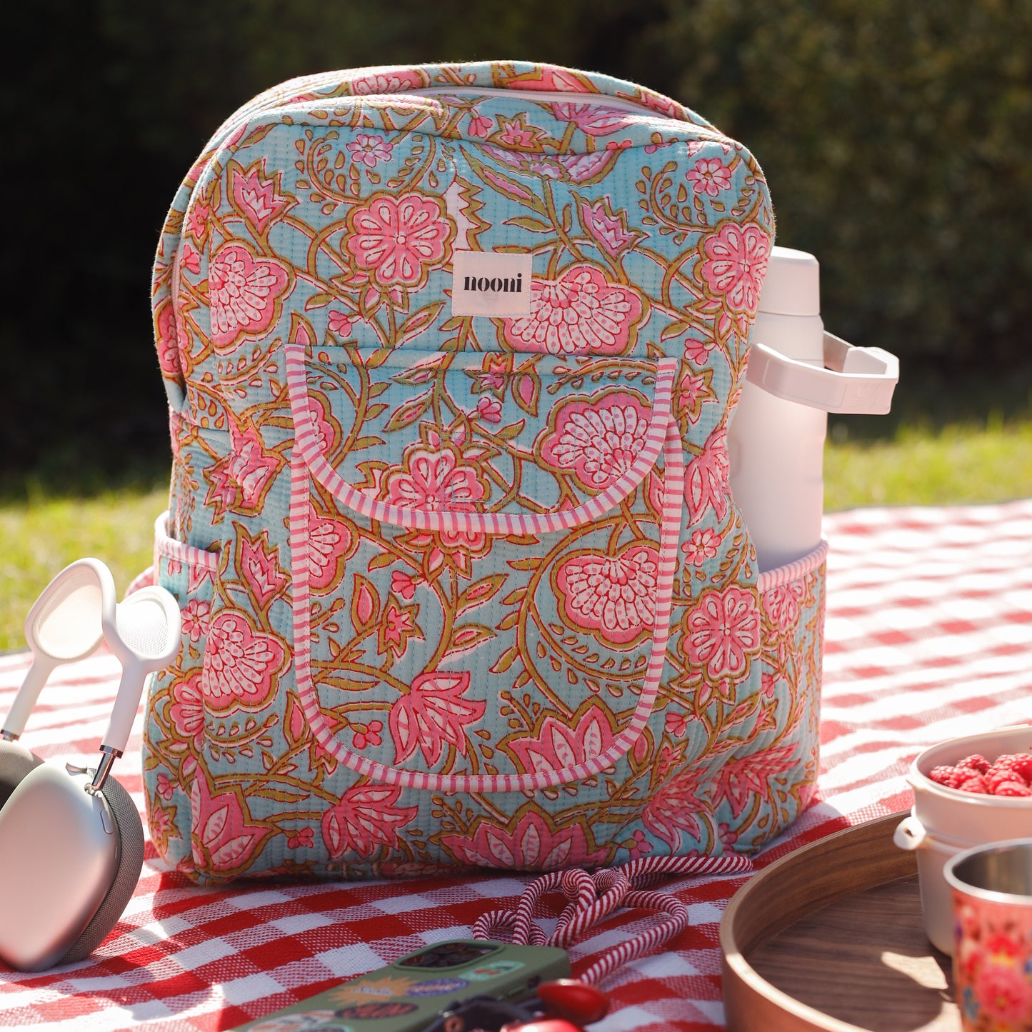 Teal Blossom Backpack