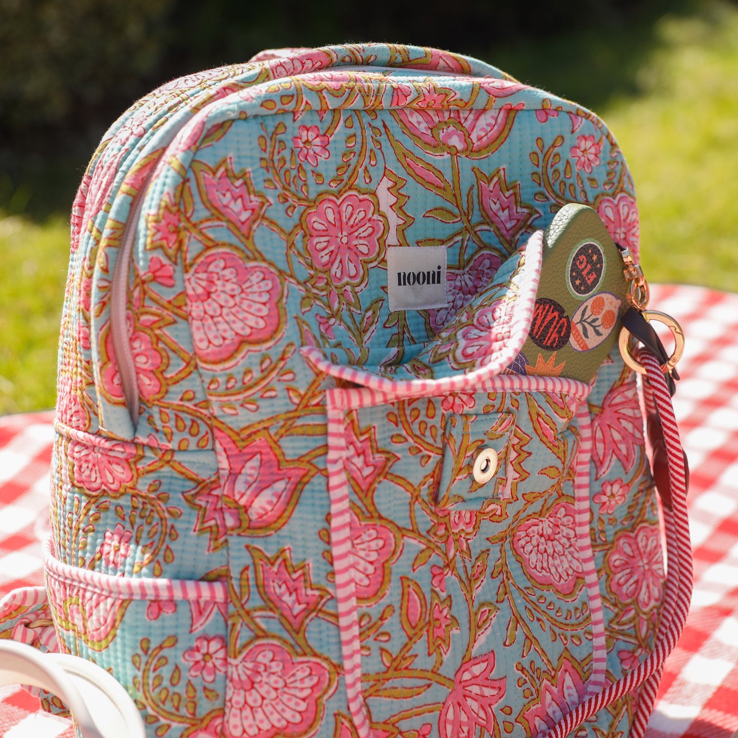 Teal Blossom Backpack